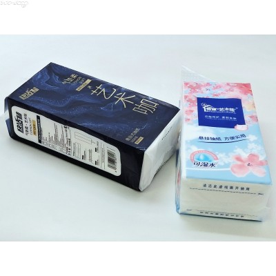 T011 懸掛式可濕水面巾紙(原生木漿，柔韌吸水，健康環保)網購原價HK$7.00/包，會員價HK$6.00/包